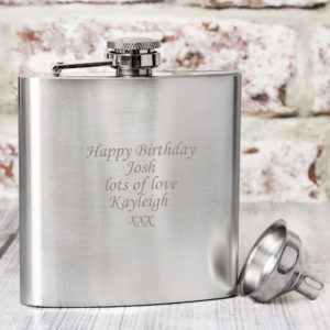 Personalised 6oz Stainless Steel Hip Flask