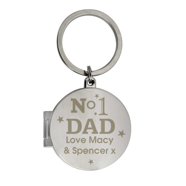 Personalised No1 Dad Photo Keyring