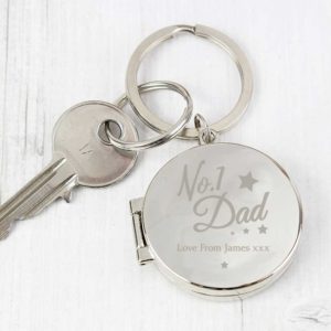 Personalised 'No.1 Dad' Photo Keyring