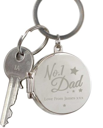 Personalised 'No.1 Dad' Photo Keyring