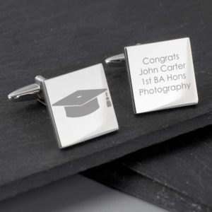 Personalised Graduation Cap Square Cufflinks