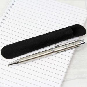 Personalised Scripted Font Pen and Pouch Set