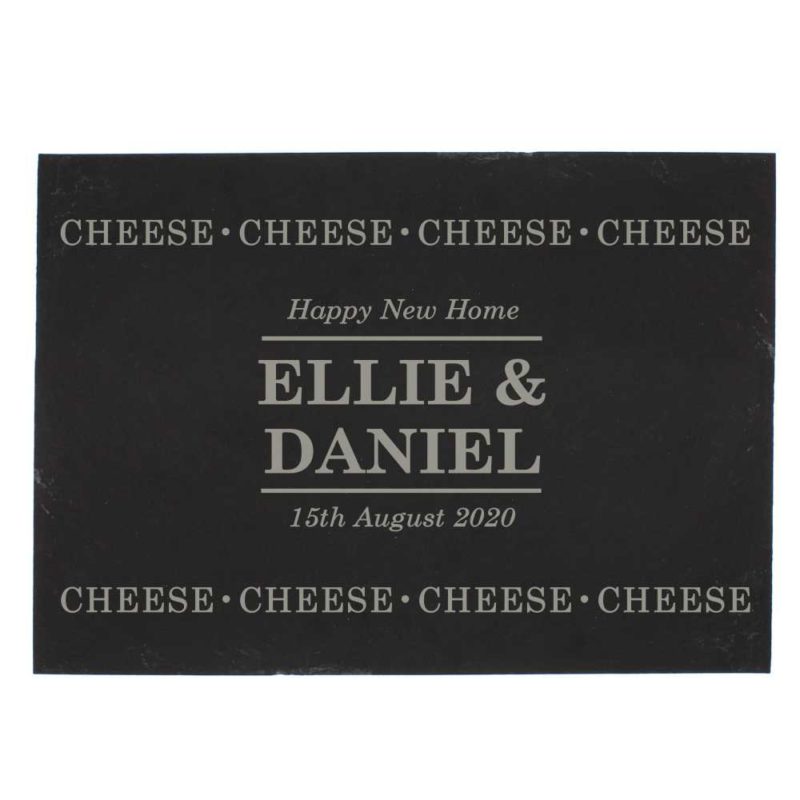 Personalised 'Cheese, Cheese, Cheese' Slate Cheeseboard