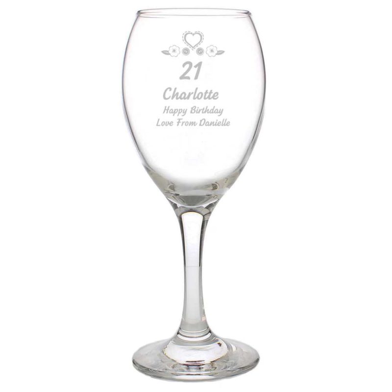Personalised Special Age Birthday Wine Glass