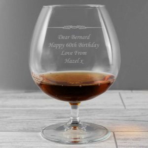 Personalised Ornate Brandy Glass
