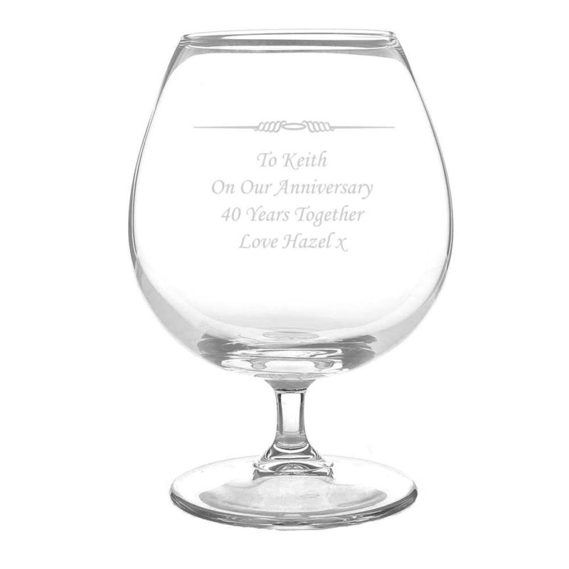 Personalised Ornate Brandy Glass