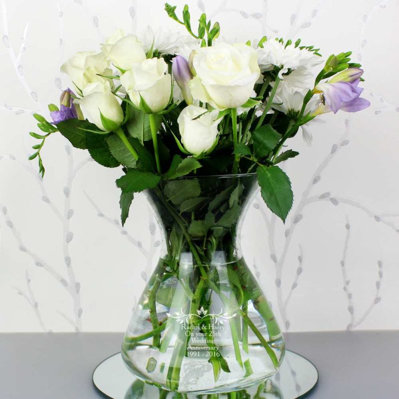 Personalised 'Your Sentiments' Glass Vase