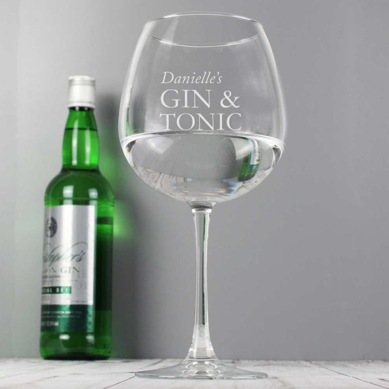 Personalised 'Gin and Tonic' Balloon Glass