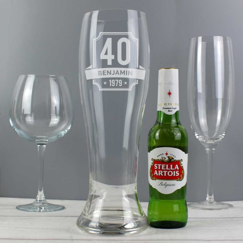 Personalised Special Birthday Giant Beer Glass