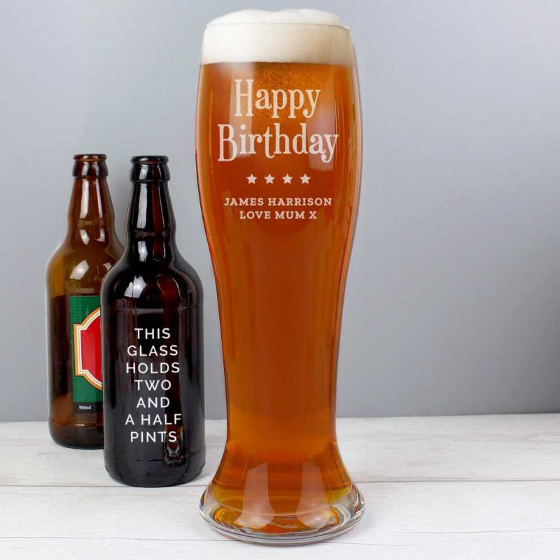 Personalised Giant Two And A Half Pint Glass
