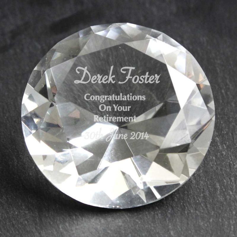 Personalised Occasions Diamond Paperweight