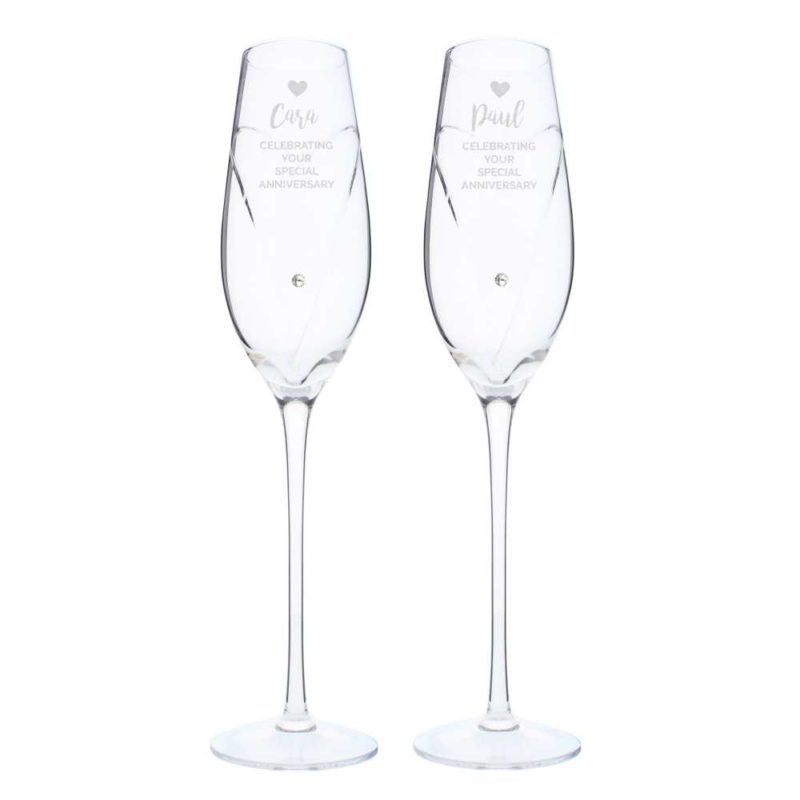 Personalised Champagne Celebration Flutes in Gift Box