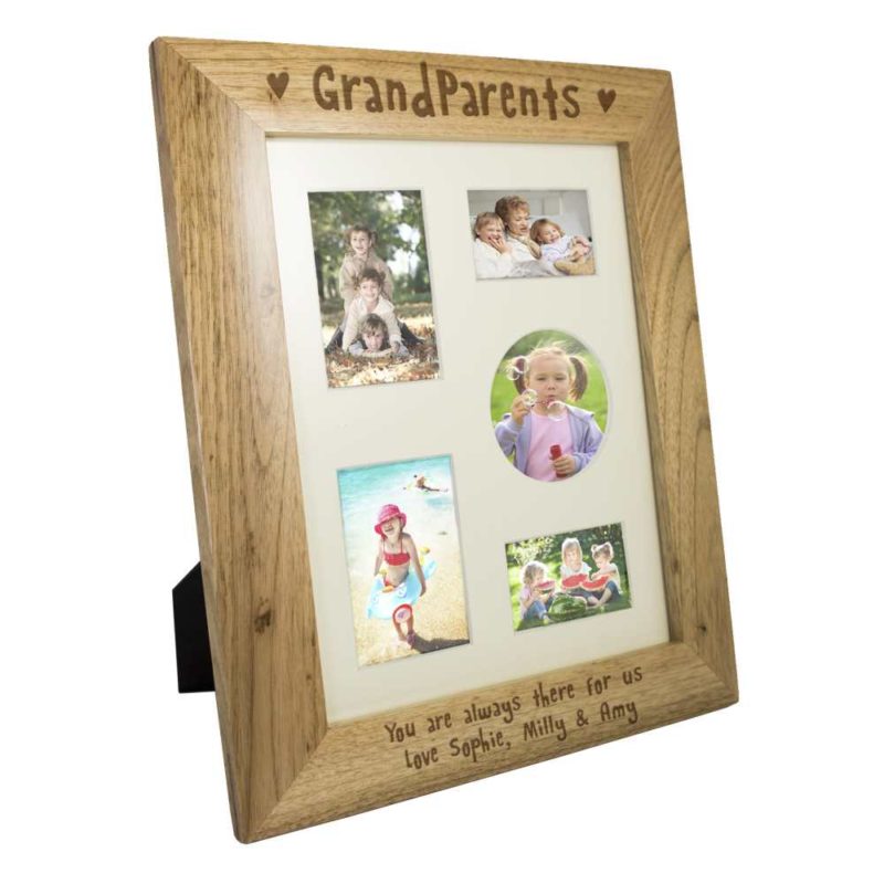 Personalised 'Grandparents' Wooden Photo Frame