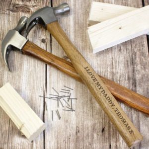 Personalised Wooden Hammer in Bold Text