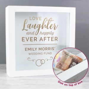 Personalised Wooden Wedding Fund Money Box