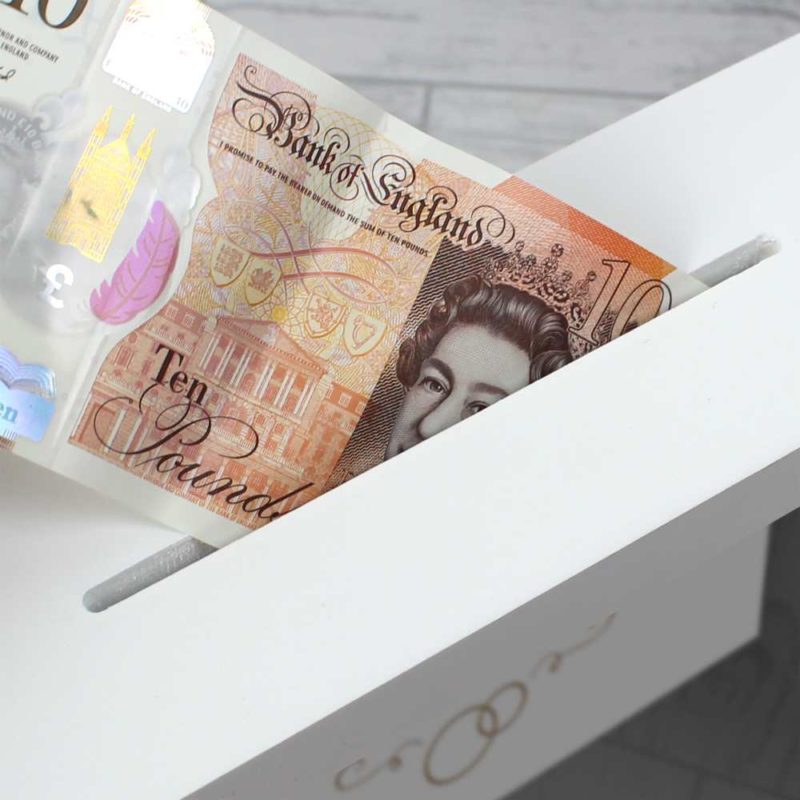 Personalised Wooden Wedding Fund Money Box