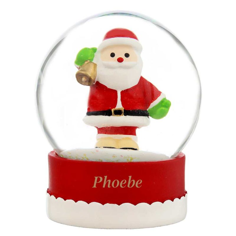 Personalised Santa Shimmering Snow Globe