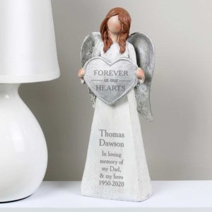 Personalised 'Forever In Our Hearts' Angel Ornament