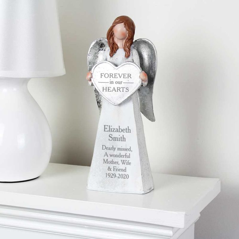 Personalised 'Forever In Our Hearts' Angel Ornament
