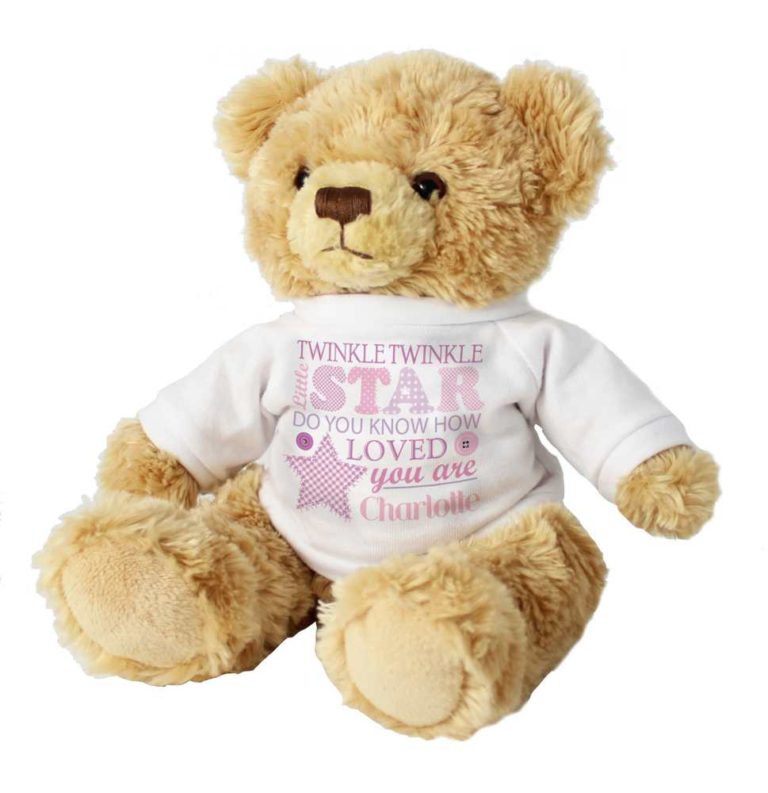 Personalised Girls Cuddly Teddy Bear with Jumper