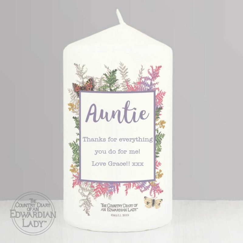 Personalised 'Country Diary' Botanical Pillar Candle