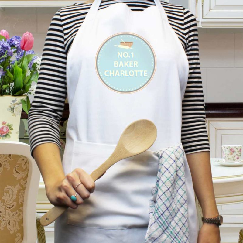 Personalised Bakers White Apron