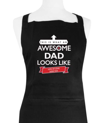 Personalised 'You're Awesome' Black Apron
