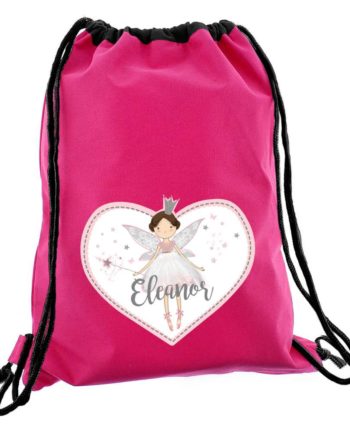 Personalised Magical Fairy Hot Pink P.E Kit Bag