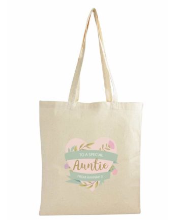 Personalised Floral Heart Mothers Day Cotton Bag