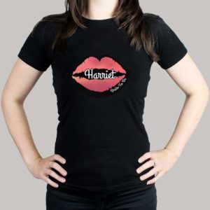Personalised Lips Hen Party Black T-Shirt