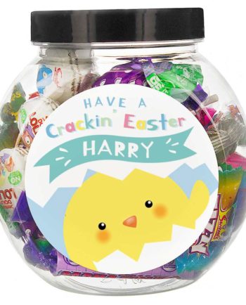 Personalised 'Have A Cracking Easter' Sweetie Jar