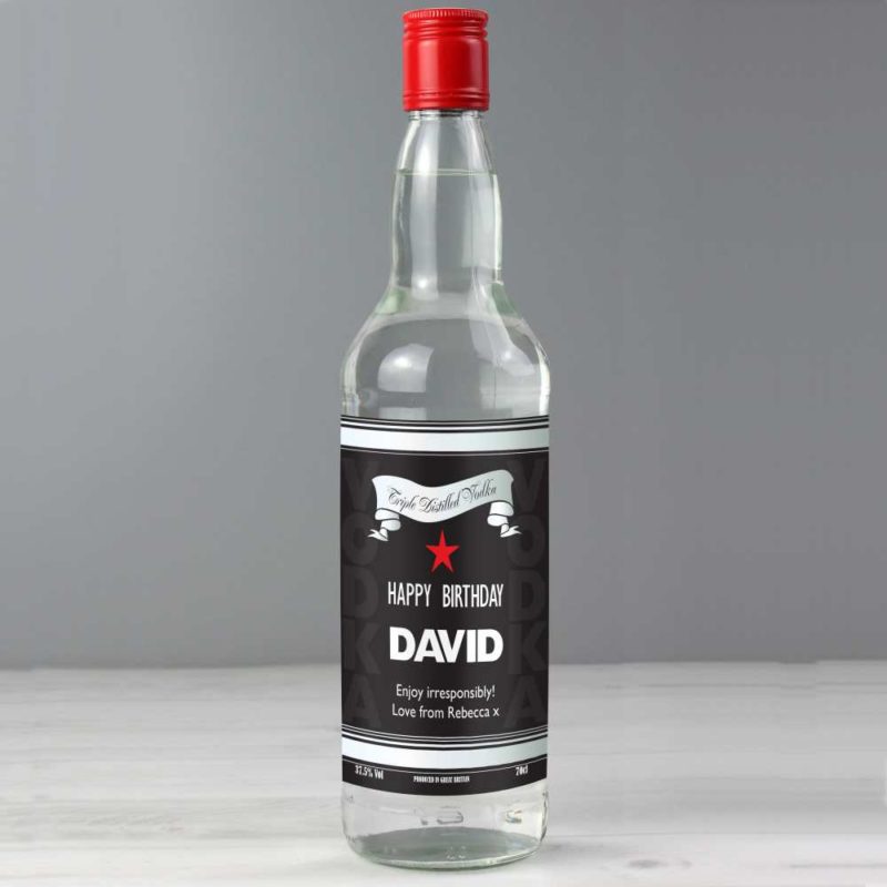 Personalised Black and Silver Label Vodka