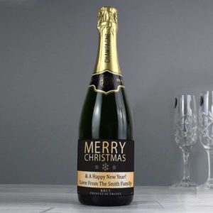 Personalised Merry Christmas Champagne