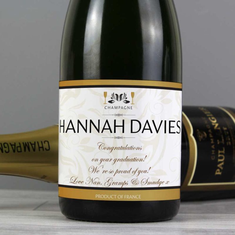 Personalised Damask Champagne