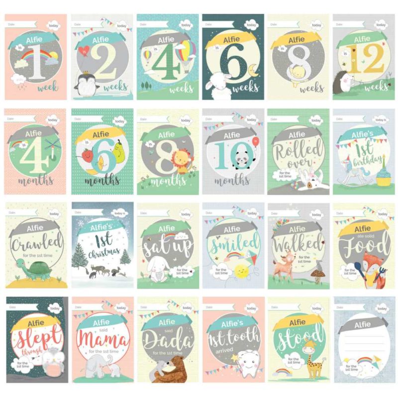 Personalised Baby Milestone Cards