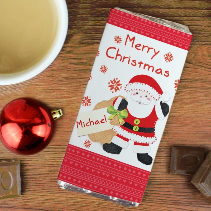 Personalised 'Message From Santa' Milk Chocolate Bar