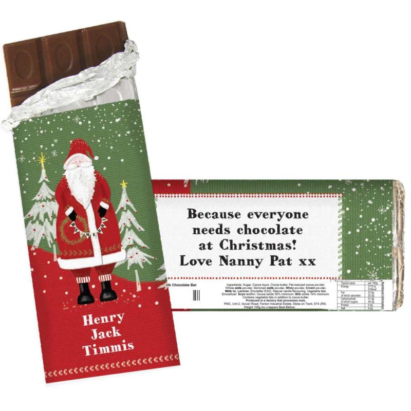 Personalised 'Father Christmas' Milk Chocolate Bar