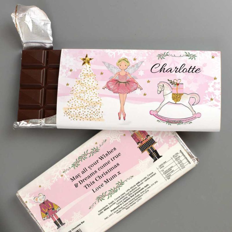Personalised 'Sugar Plum Fairy' Milk Chocolate Bar