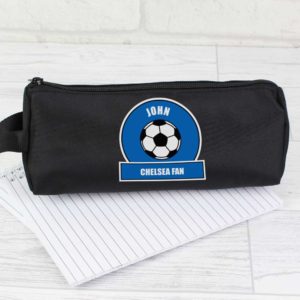 Personalised Royal Blue Football Fan Pencil Case