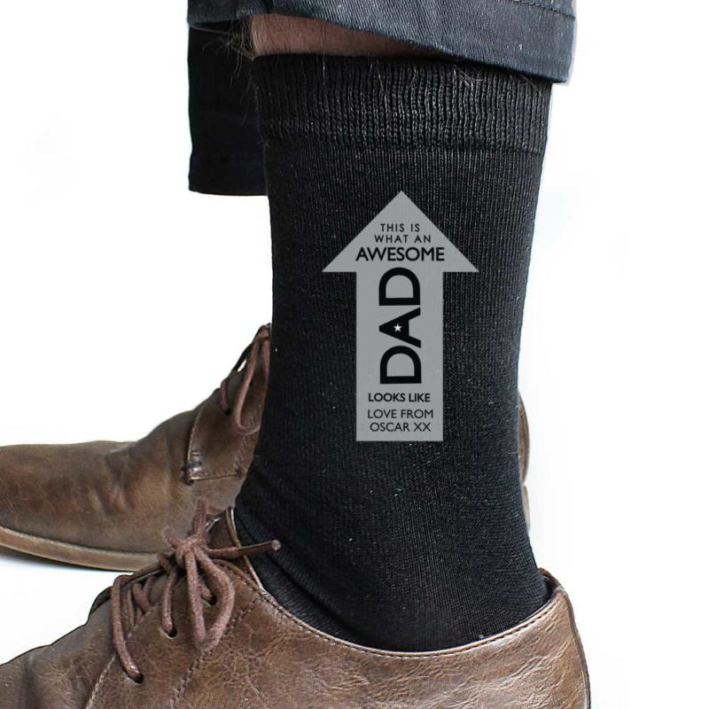 Personalised 'Awesome Dad' Men's Socks
