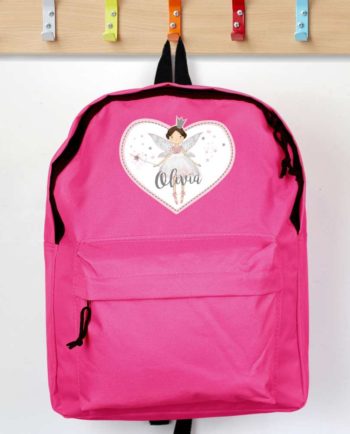 Personalised Magical Fairy Hot Pink Backpack