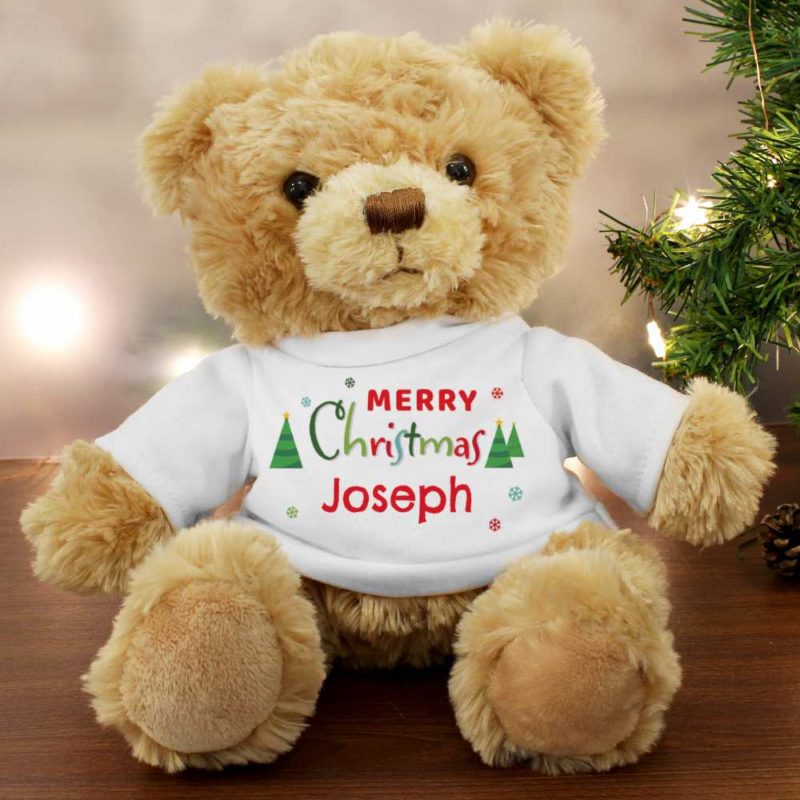 Personalised 'Christmas T-Shirt' Teddy Bear