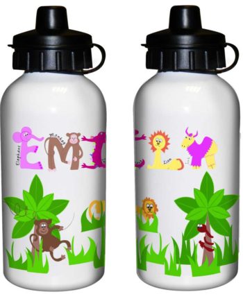 Personalised Jungle Animal Alphabet Drinks Bottle