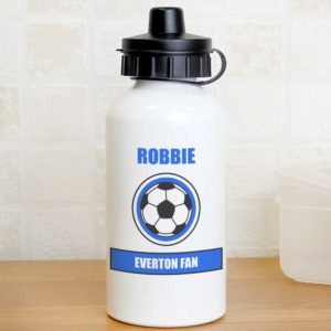 Personalised Royal Blue Football Fan Drinks Bottle