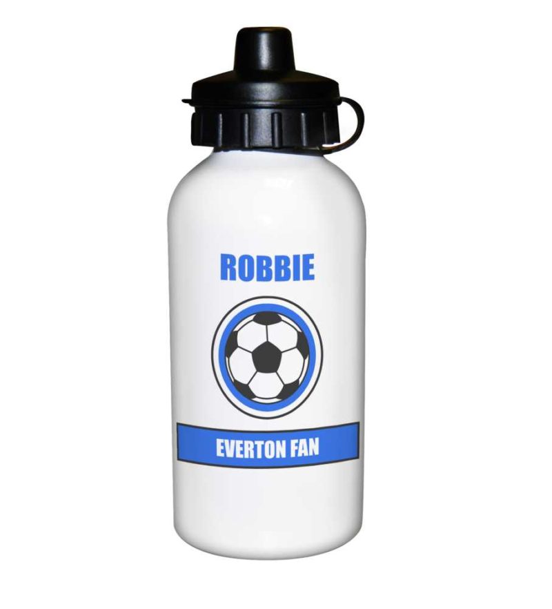 Personalised Royal Blue Football Fan Drinks Bottle