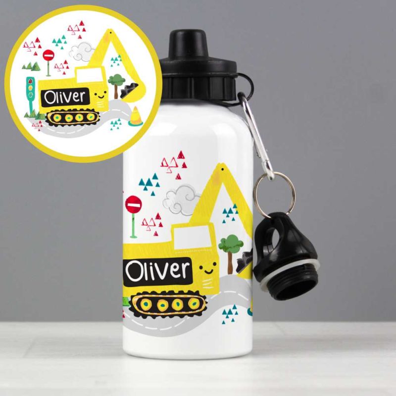 Personalised 'Yellow Digger' Drinks Bottle