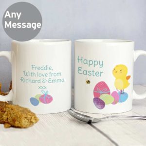 Personalised Easter Eggs and Cute Chick Mug