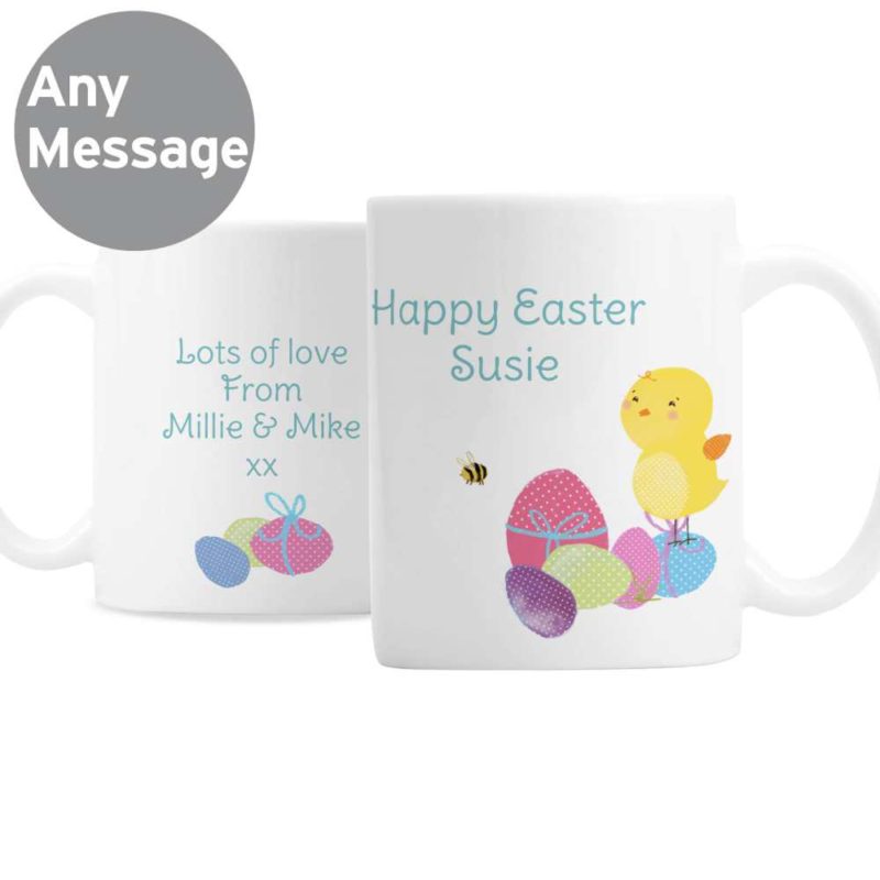 Personalised Easter Eggs and Cute Chick Mug