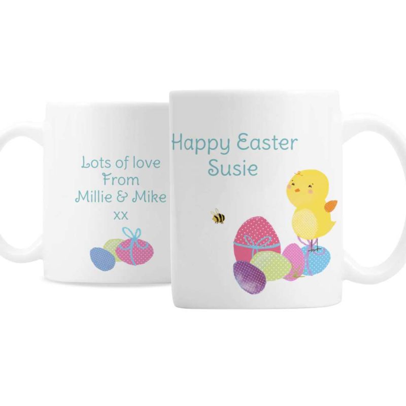 Personalised Easter Eggs and Cute Chick Mug