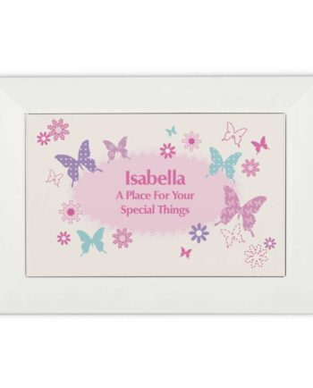 Personalised Butterfly Wooden Jewellery Box